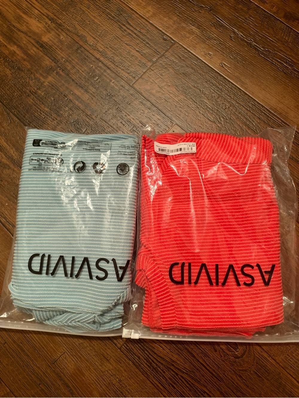 Womens ribbed matching short sets coral and Light Blue